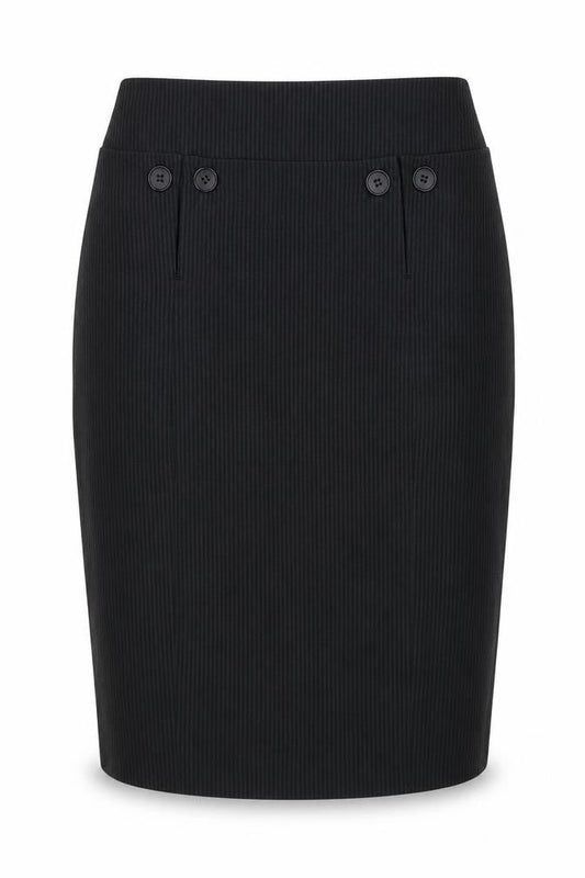 MK One Womens Grey Striped Polyester Straight & Pencil Skirt Size 8 Zip