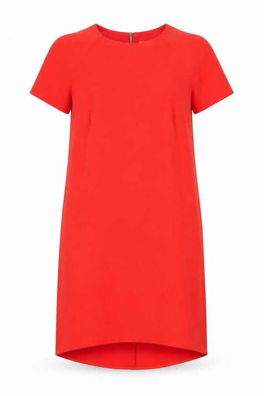 Papaya Womens Red Polyester A-Line Size 8 Round Neck Zip