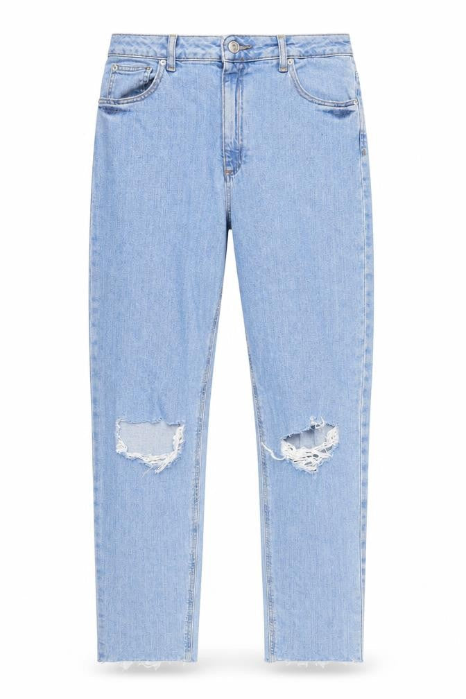 ASOS Mens Blue Cotton Straight Jeans Size 32 in L36 in Regular Zip