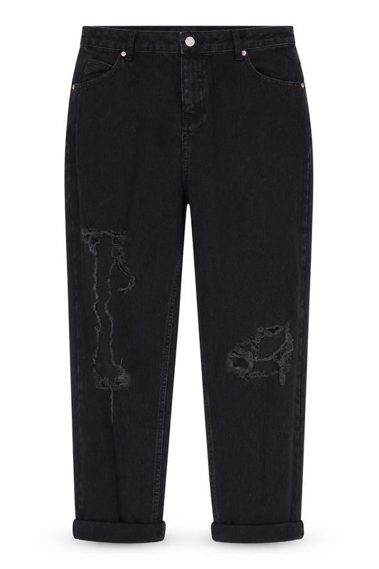 ASOS Womens Black Cotton Straight Jeans Size 32 in L28 in Regular Zip