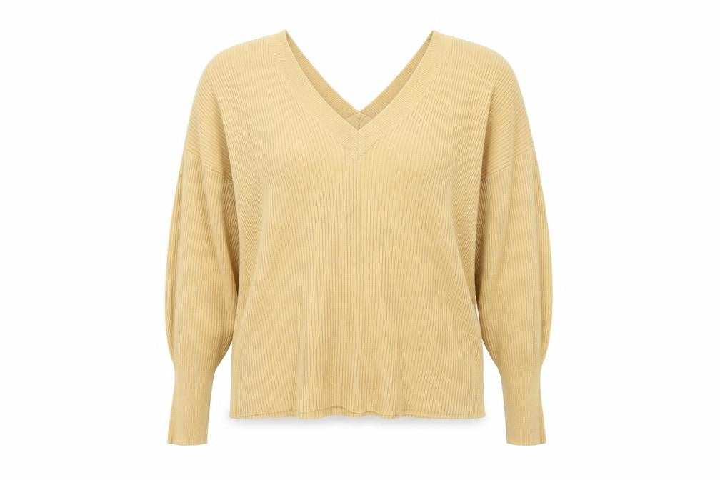 ASOS Womens Beige V-Neck Acrylic Pullover Jumper Size 10