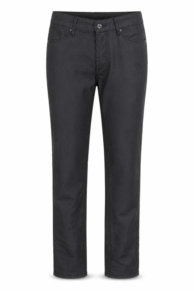 H&M Womens Black Cotton Trousers Size 28 in Regular Zip - Coated