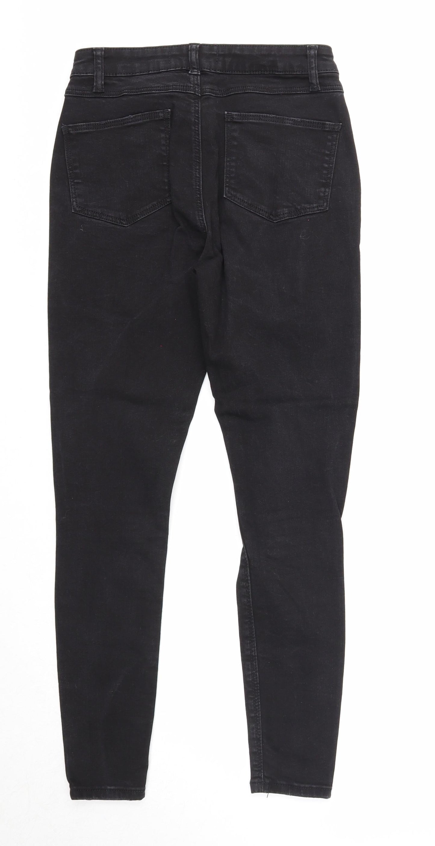 Denim & Co. Womens Black Cotton Skinny Jeans Size 8 Regular Zip