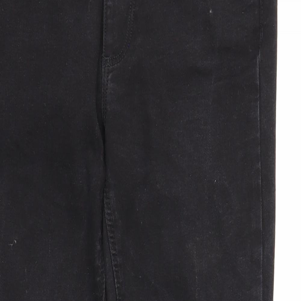Denim & Co. Womens Black Cotton Skinny Jeans Size 8 Regular Zip