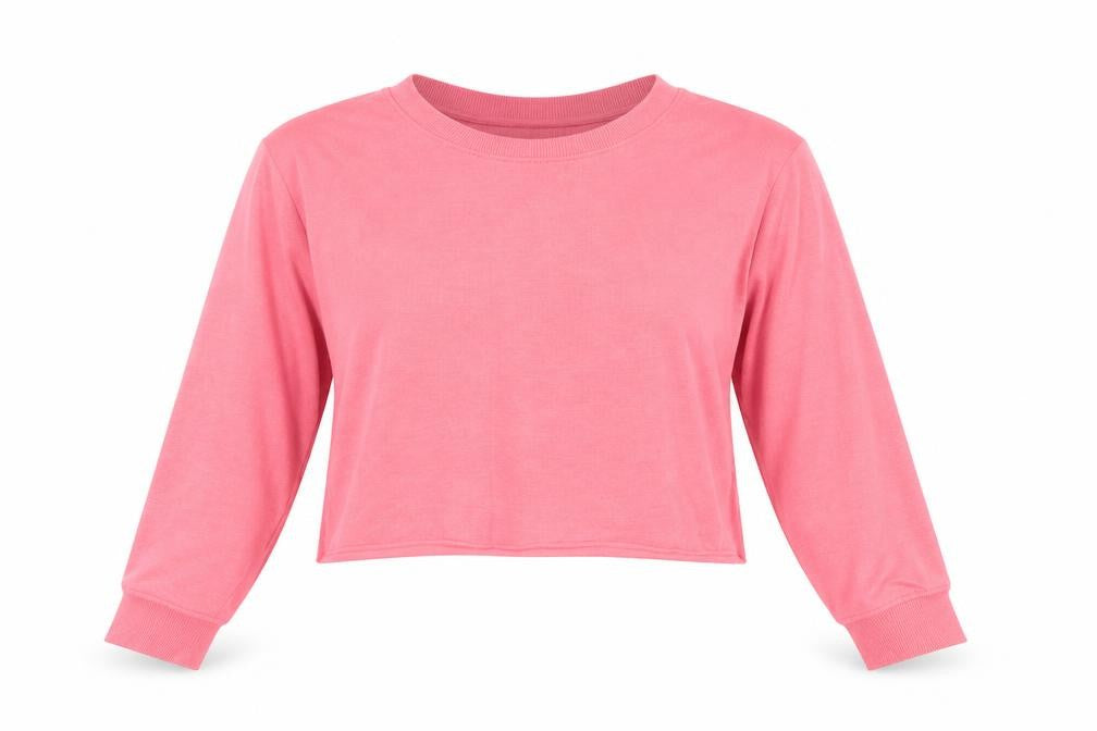 Jane Norman Womens Pink Cotton Pullover Sweatshirt Size L Pullover