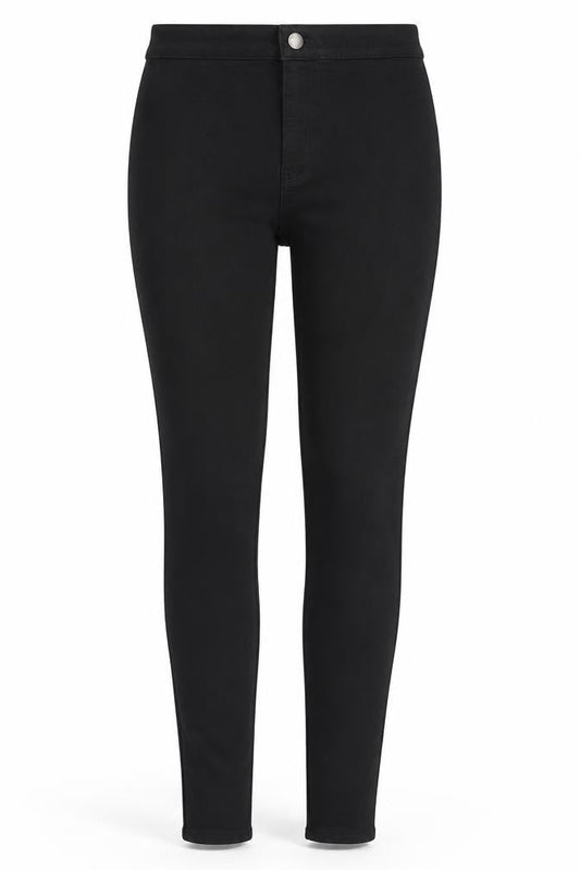 Topshop Womens Black Cotton Jegging Jeans Size 26 in Slim Zip