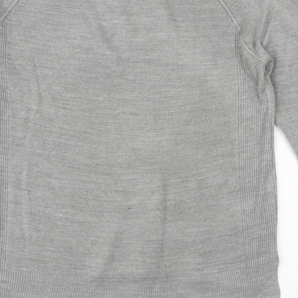 Primark Womens Grey Round Neck Acrylic Pullover Jumper Size 6