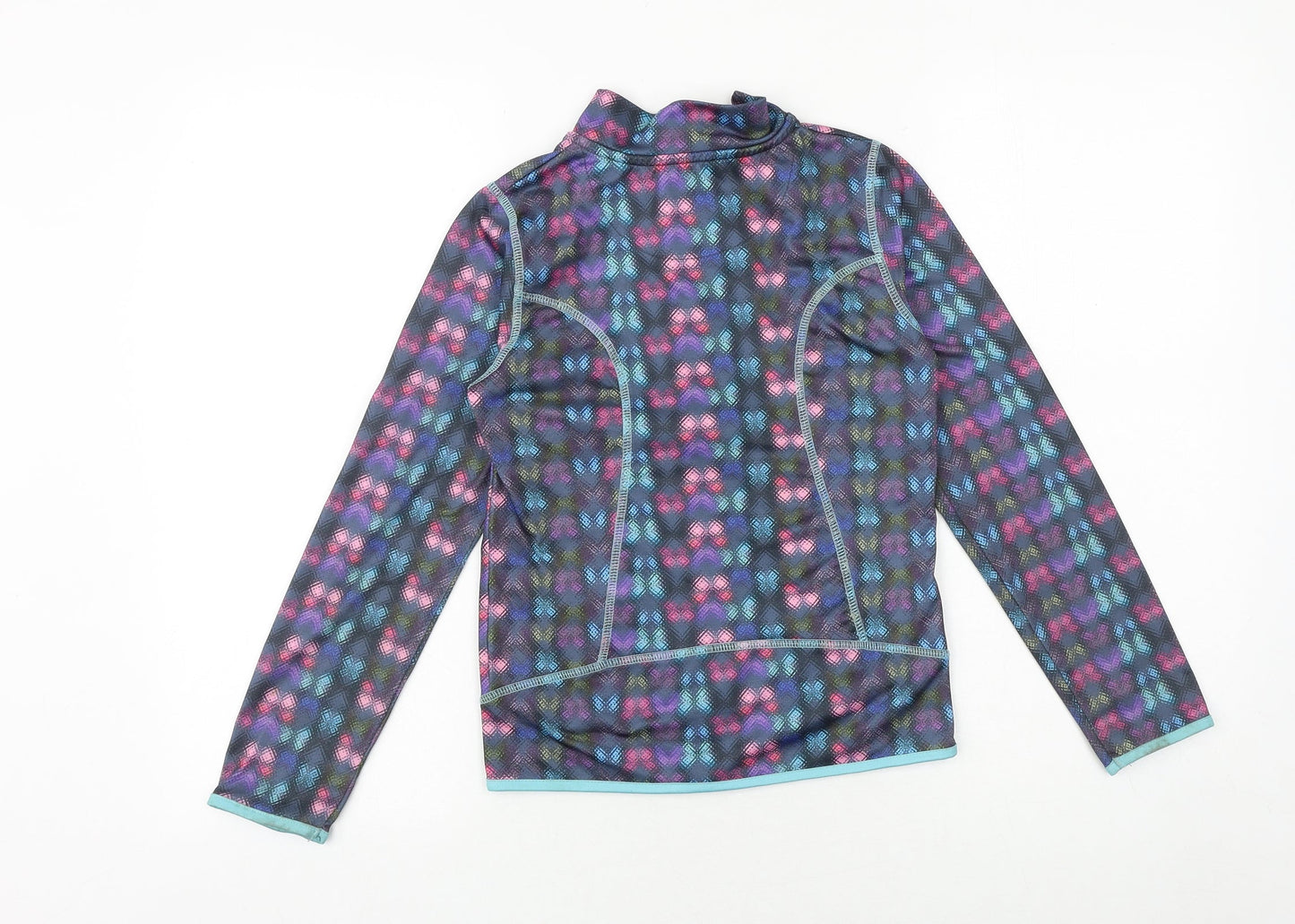 John Lewis Girls Multicoloured Geometric Jacket Size 10 Years Zip