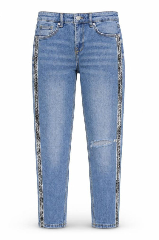 sinsay Womens Blue Cotton Straight Jeans Size 8 Regular Zip