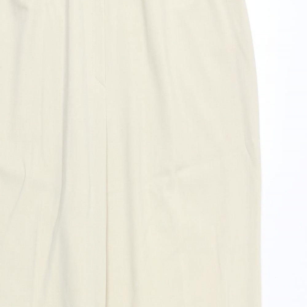 slimma Womens Beige Viscose Trousers Size 34 in Regular