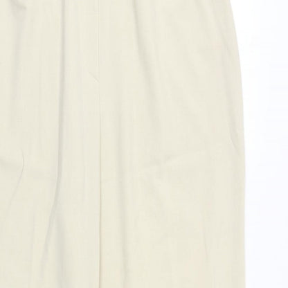 slimma Womens Beige Viscose Trousers Size 34 in Regular