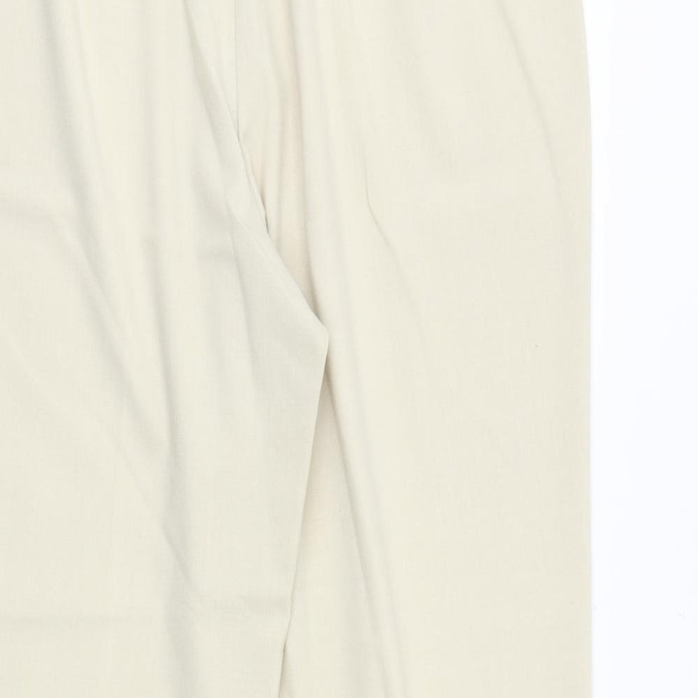 slimma Womens Beige Viscose Trousers Size 34 in Regular