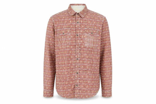 Debenhams Mens Orange Geometric Cotton Button-Up Size S Collared Button