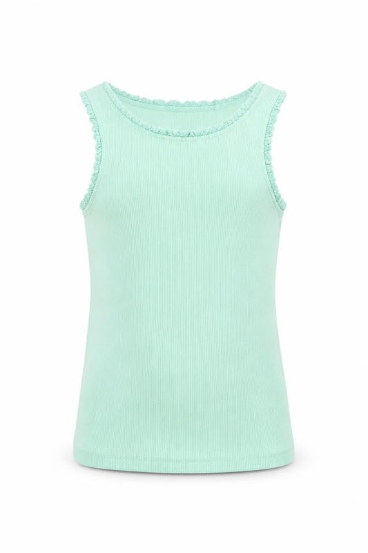 Next Girls Green Cotton Basic Tank Size 6 Years Round Neck Pullover