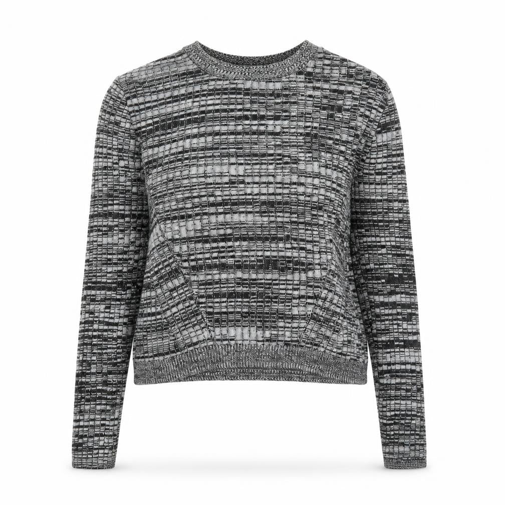 Topshop Womens Grey Round Neck Acrylic Pullover Jumper Size 6 Pullover - Ribbed