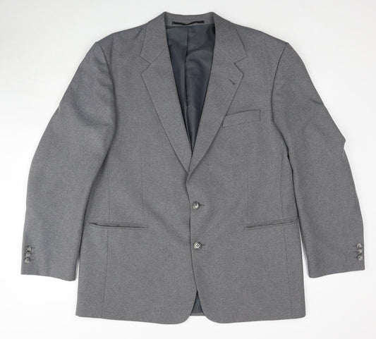 Canda Mens Grey Polyester Jacket Suit Jacket Size 42 Regular