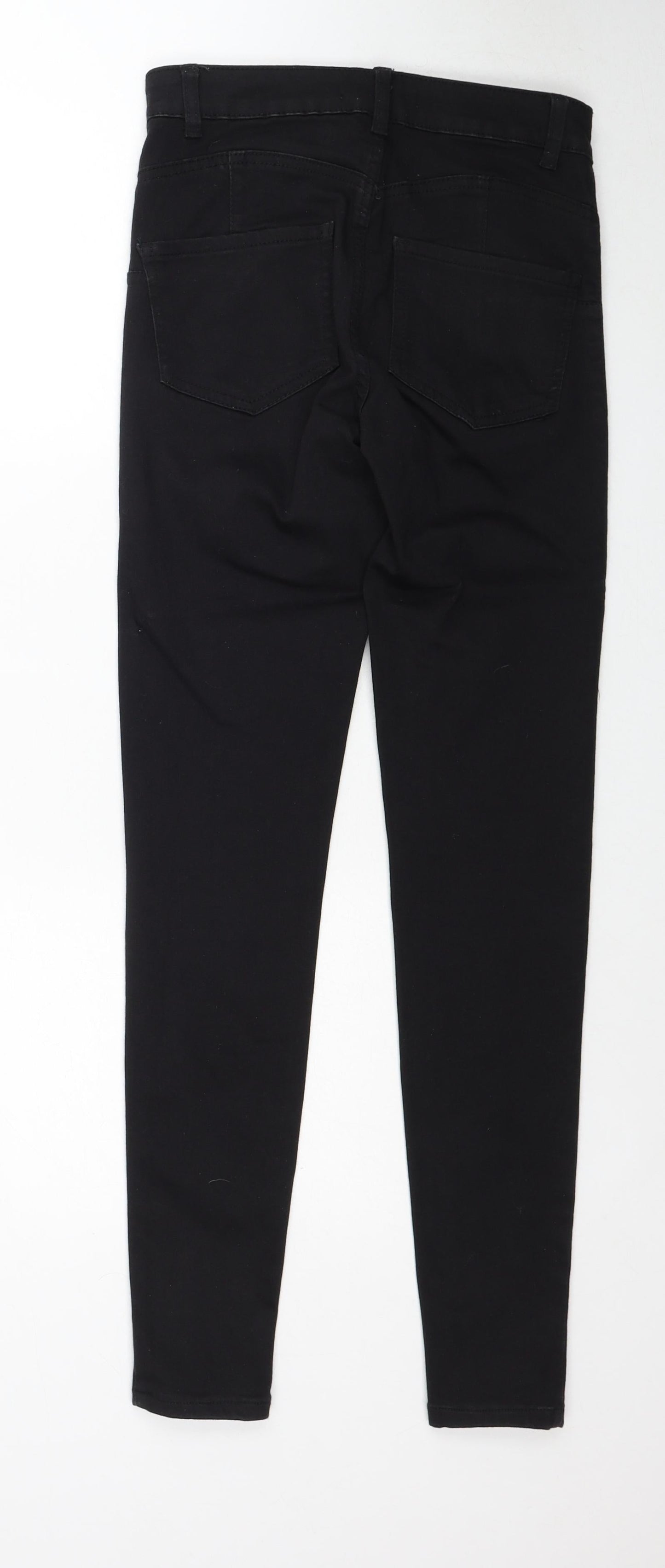 Denim & Co. Womens Black Cotton Skinny Jeans Size 8 Regular Zip