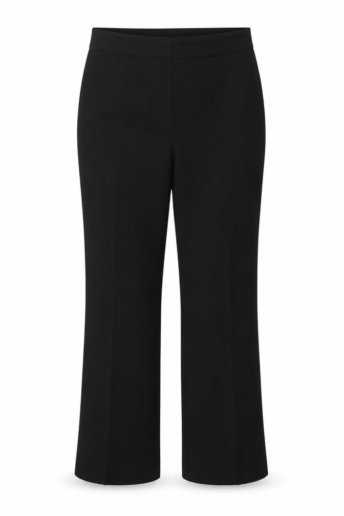 BHS Womens Black Polyester Trousers Size 10 Regular Zip