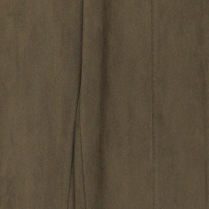 Preworn Womens Brown Polyester Trousers Size M Regular Zip