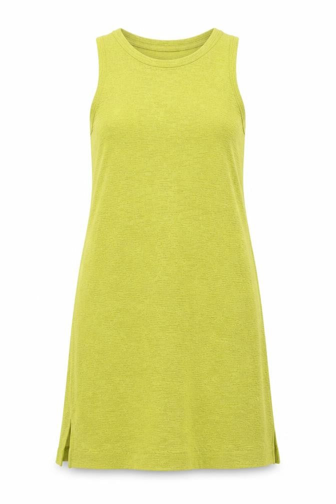 NEXT Womens Yellow Polyester Tank Dress Size 8 Scoop Neck Pullover