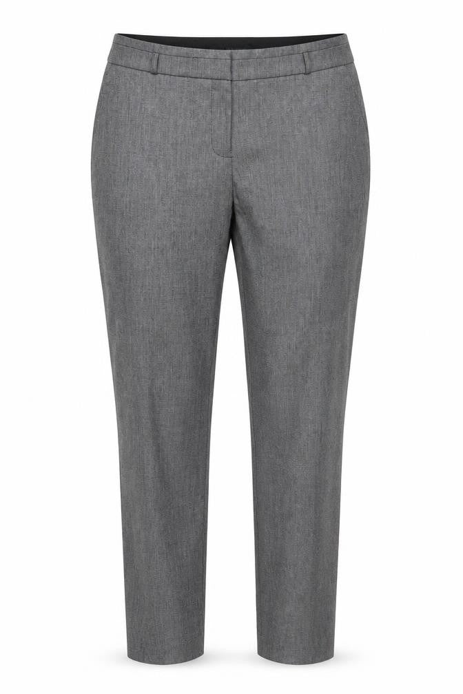 Warehouse Womens Grey Geometric Polyester Trousers Size 12 Regular Zip