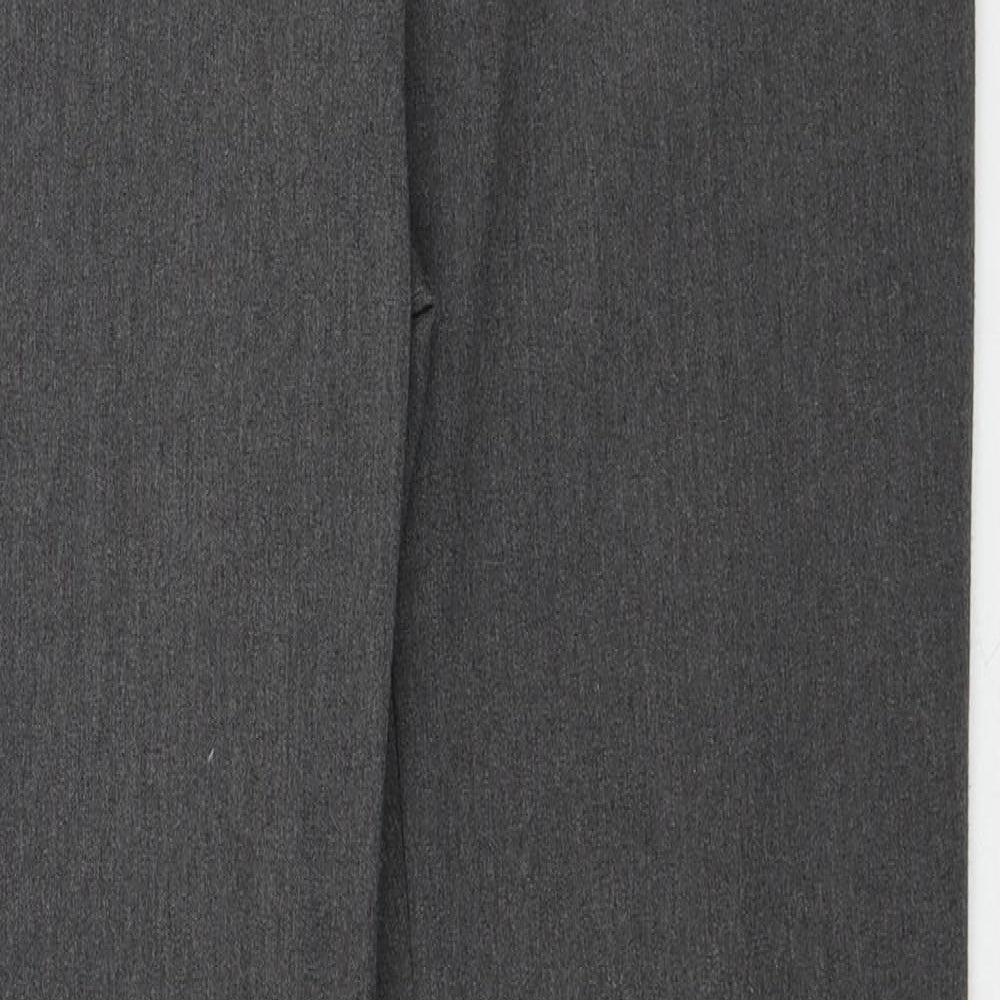 Marks and Spencer Womens Grey Polyester Trousers Size 12 Regular Zip