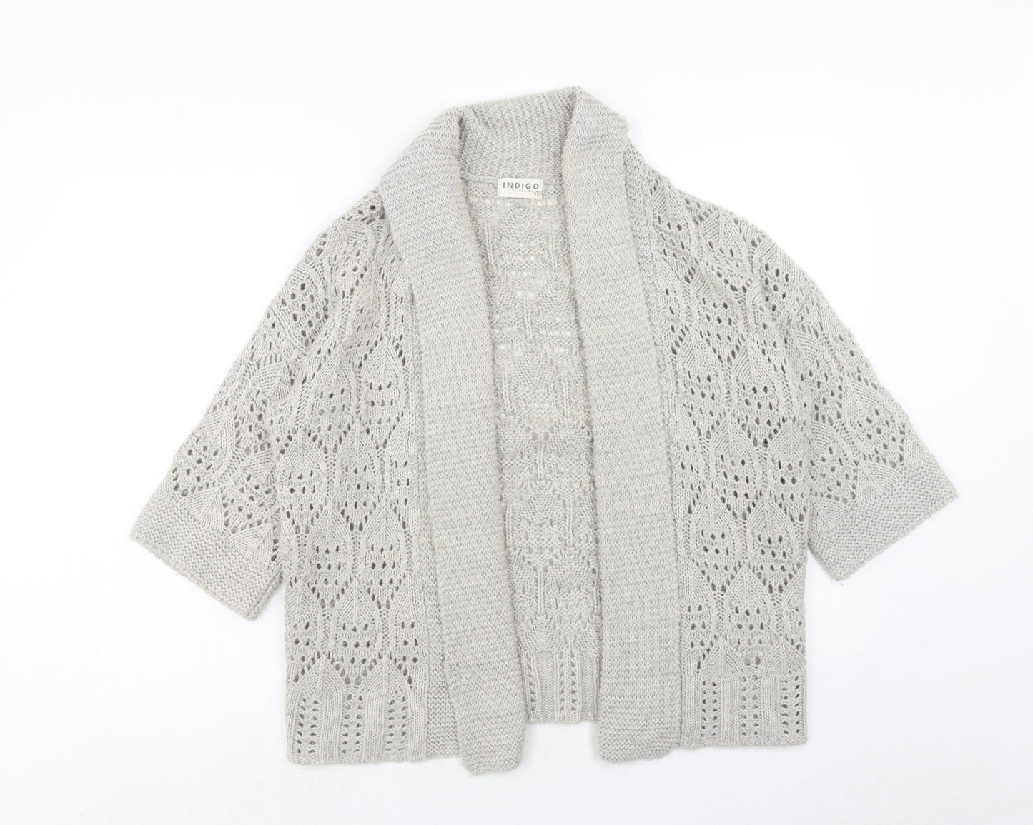 Marks and Spencer Womens Beige V-Neck Acrylic Cardigan Jumper Size S