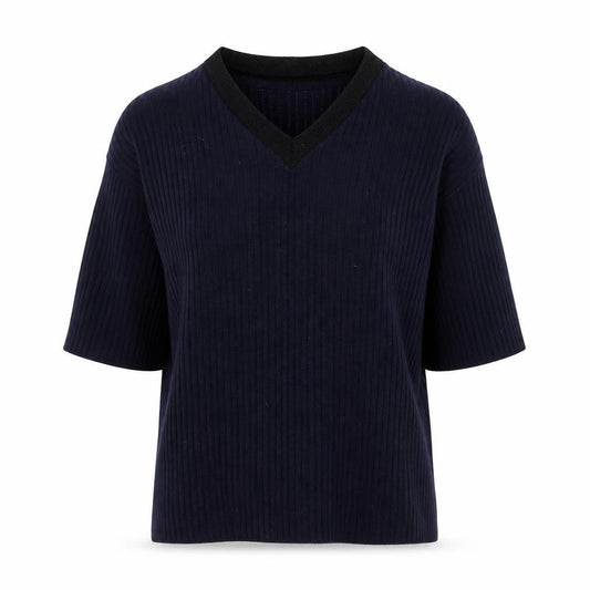 Red Herring Womens Blue V-Neck Viscose Pullover Jumper Size 8