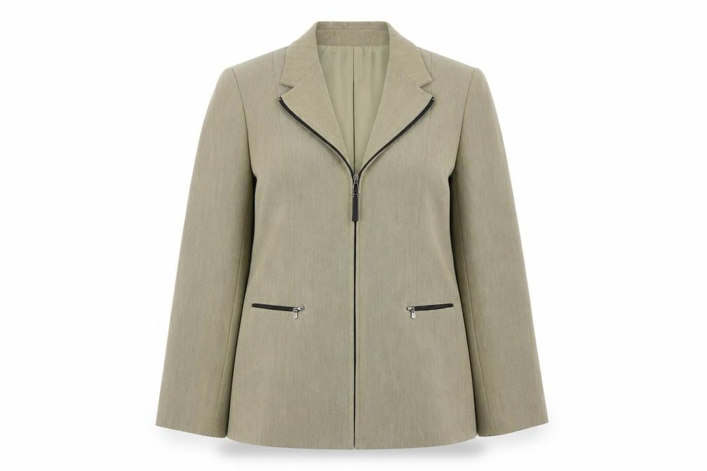 Gregory Pratt Womens Beige Polyester Jacket Size 10 Zip