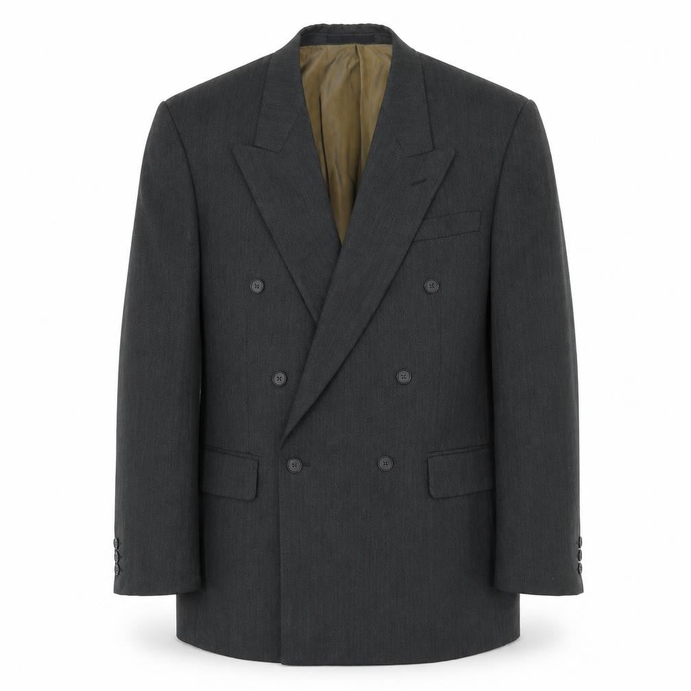 Preworn Mens Grey Polyester Jacket Suit Jacket Size 40 Regular