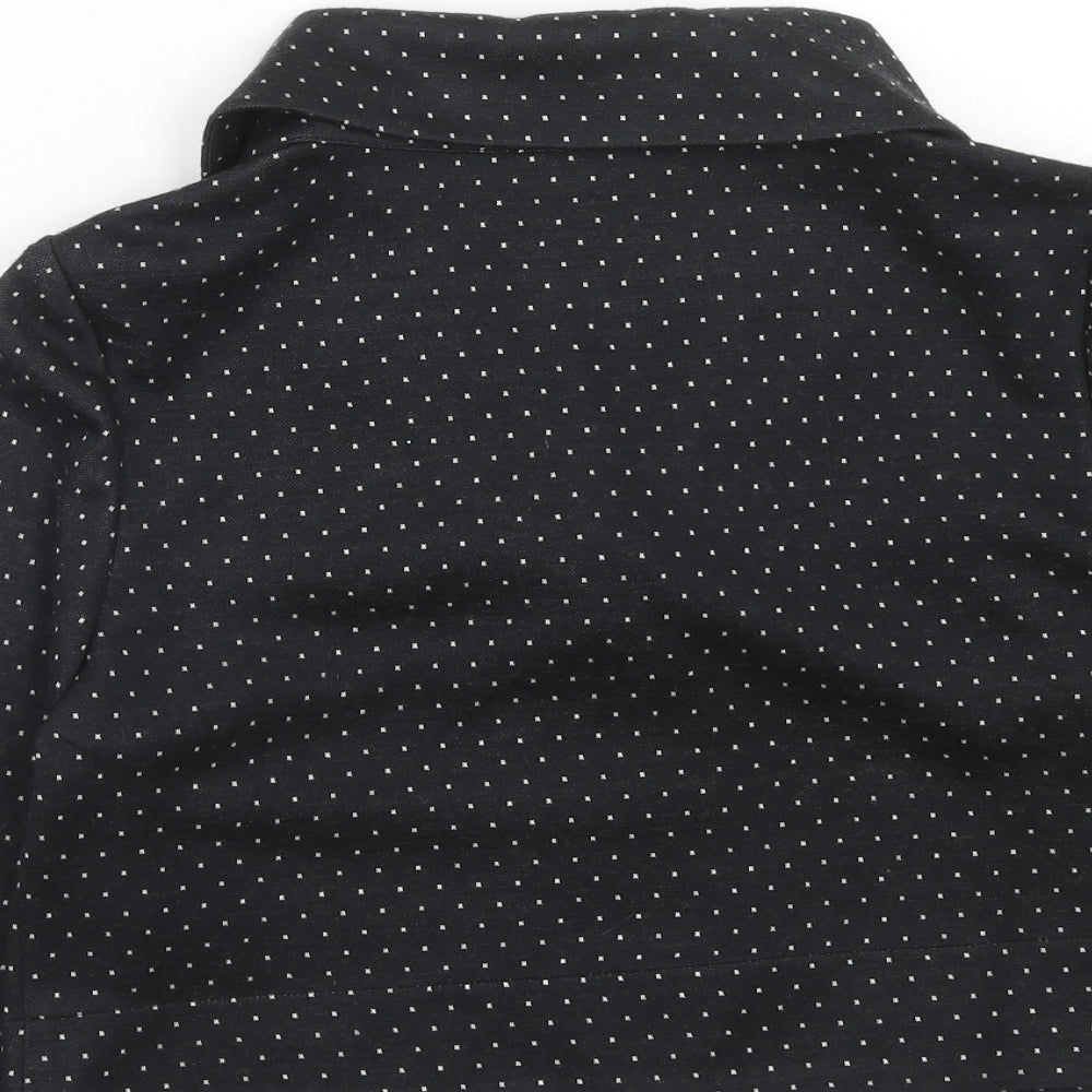 Minuet Womens Black Acrylic Jacket Blazer Size 14 Button