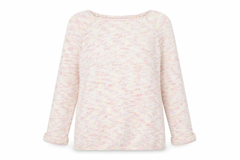 Topshop Womens Pink Round Neck Cotton Pullover Jumper Size 6