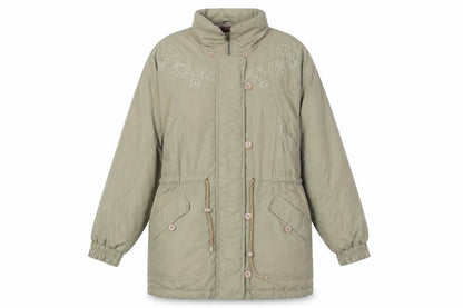 C&A Womens Beige Parka Coat Size 10 Zip