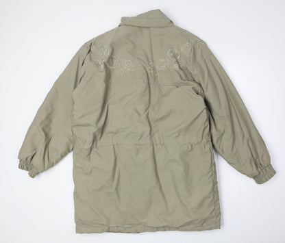C&A Womens Beige Parka Coat Size 10 Zip