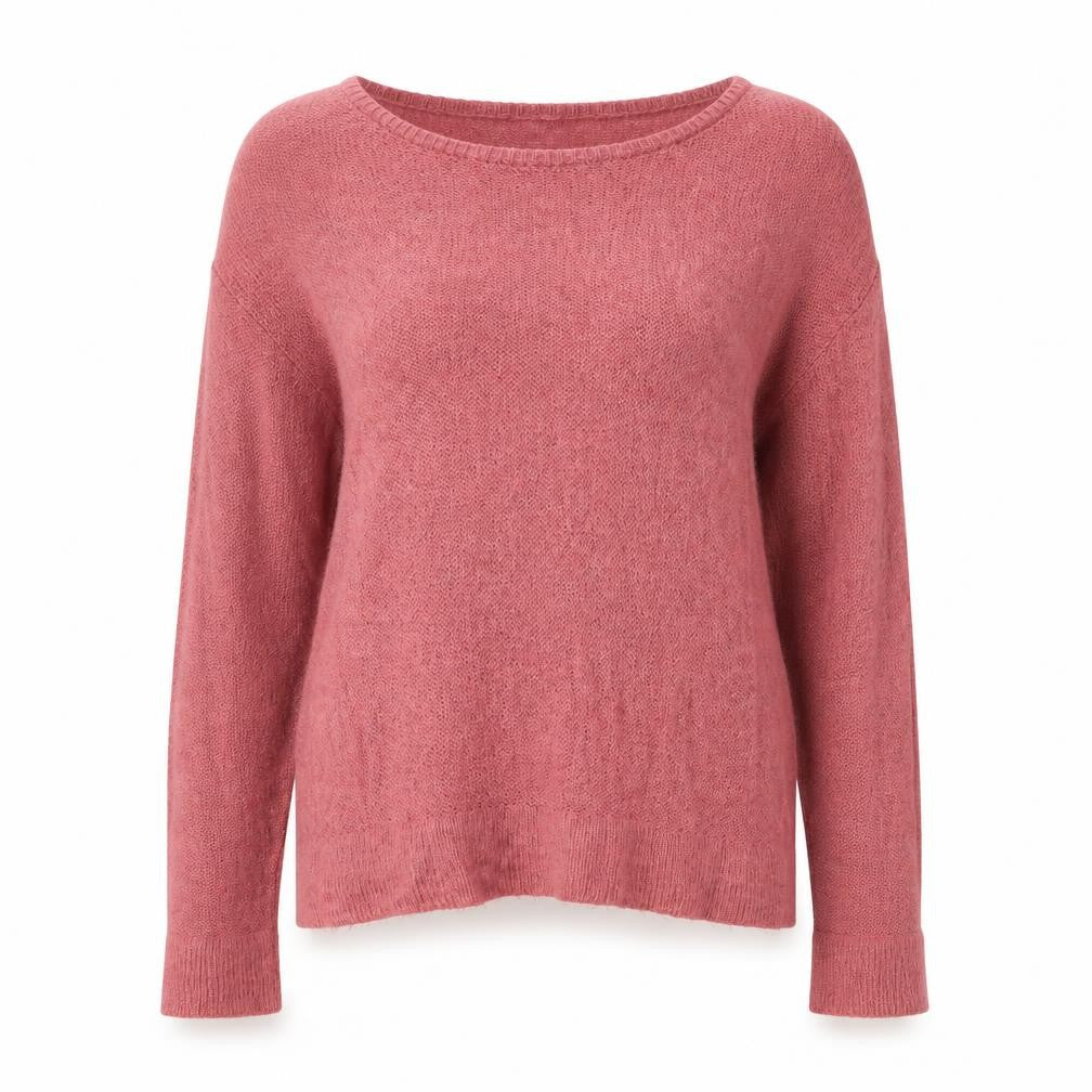 Marks & Spencer Womens Pink Boat Neck Acrylic Pullover Jumper Size M