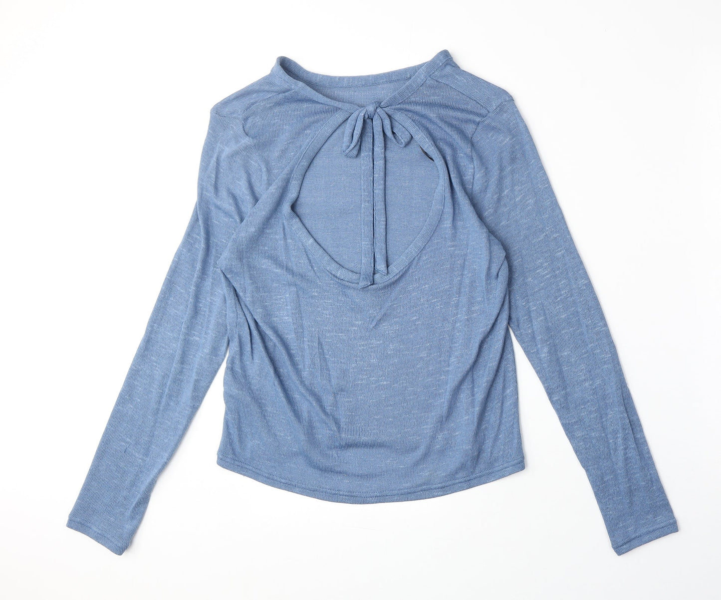 H&M Womens Blue Round Neck Polyester Pullover Jumper Size L