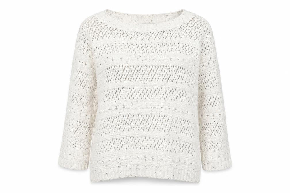 Atmosphere Womens Beige Round Neck Acrylic Pullover Jumper Size 14