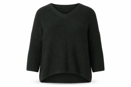 Noisy May Womens Green V-Neck Acrylic Pullover Jumper Size M