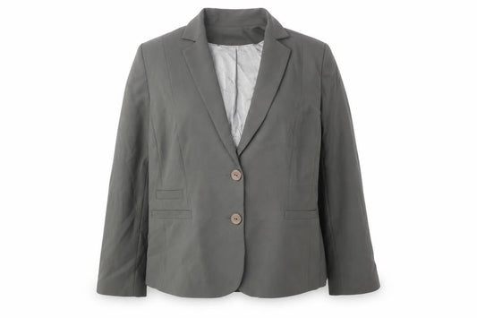 Busy Womens Grey Polyester Jacket Suit Jacket Size 18