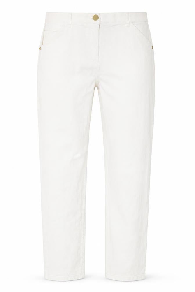 Classics Womens White Cotton Skinny Jeans Size 32 in Regular Zip