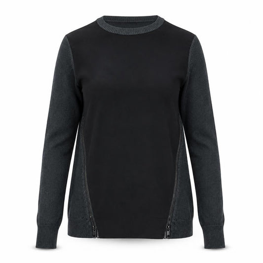 Topshop Womens Black Round Neck Acrylic Pullover Jumper Size 8