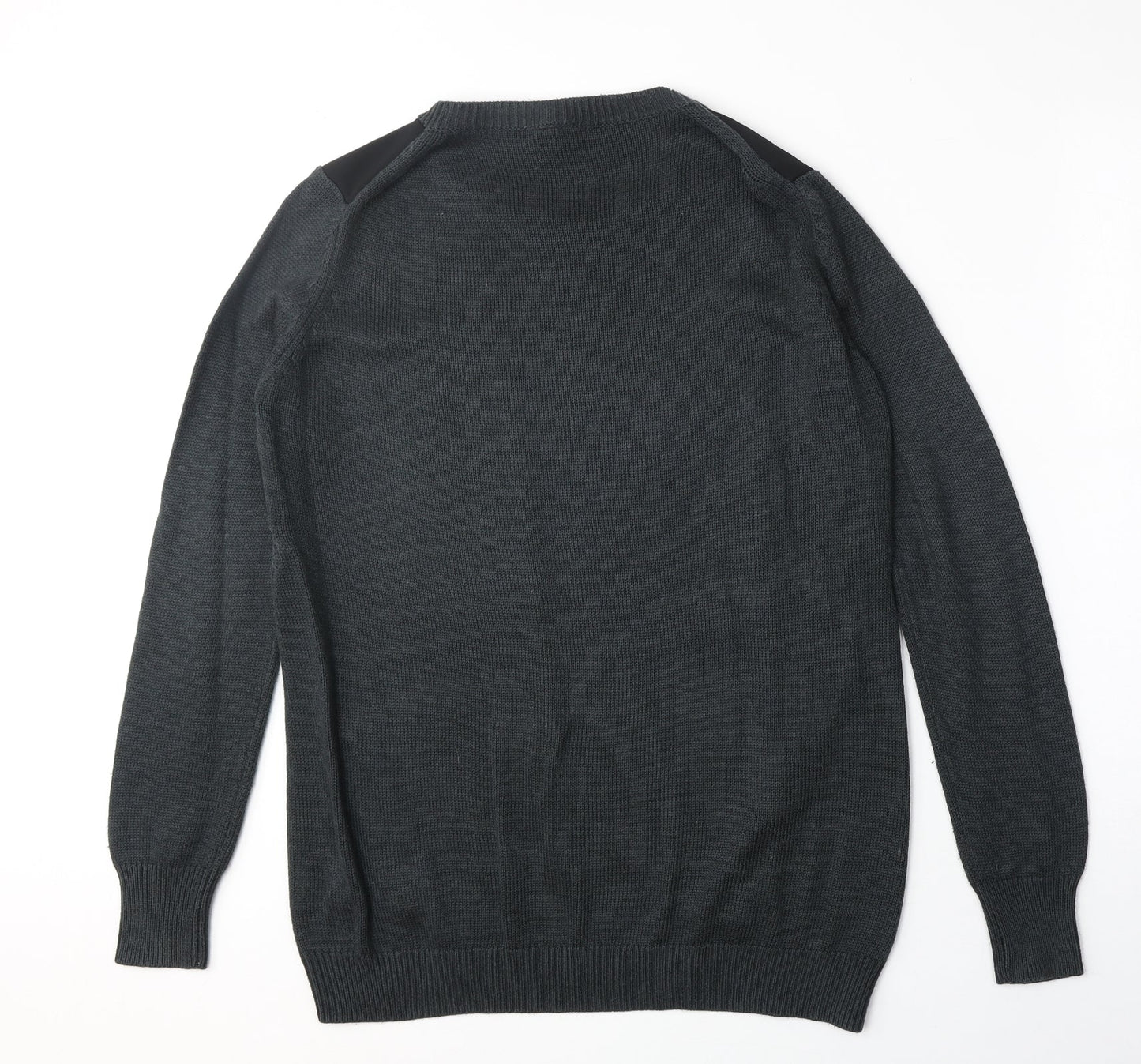Topshop Womens Black Round Neck Acrylic Pullover Jumper Size 8
