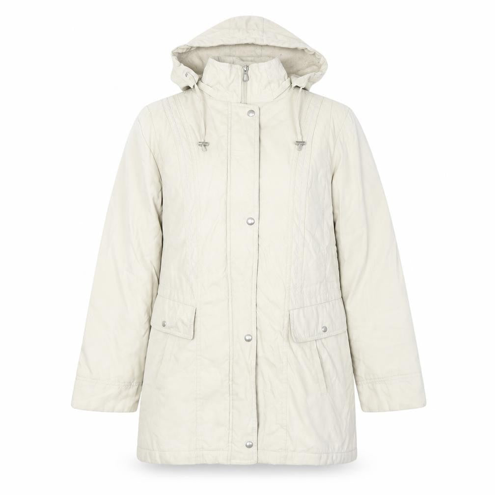 Bonmarché Womens Beige Parka Coat Size M Zip