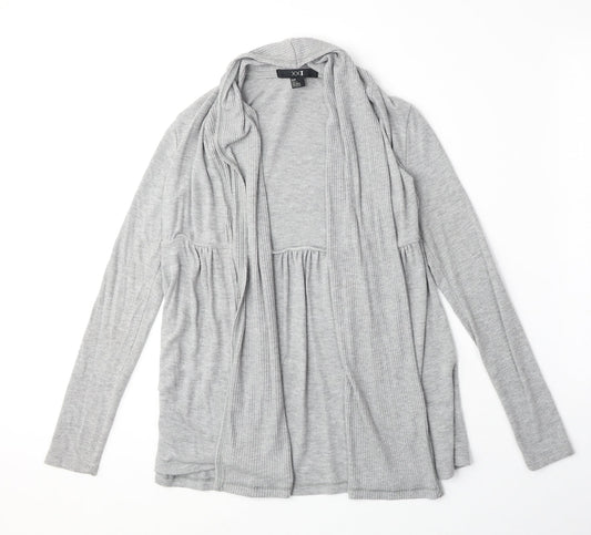 XXI Womens Grey V-Neck Polyester Cardigan Jumper Size S