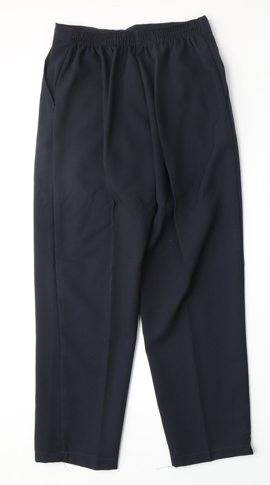 Preworn Womens Blue Polyester Trousers Size S Regular