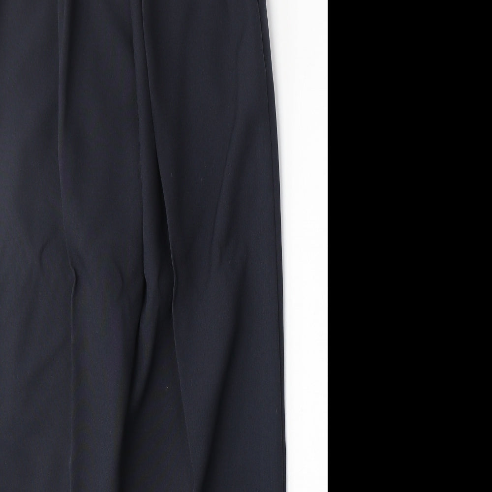Preworn Womens Blue Polyester Trousers Size S Regular