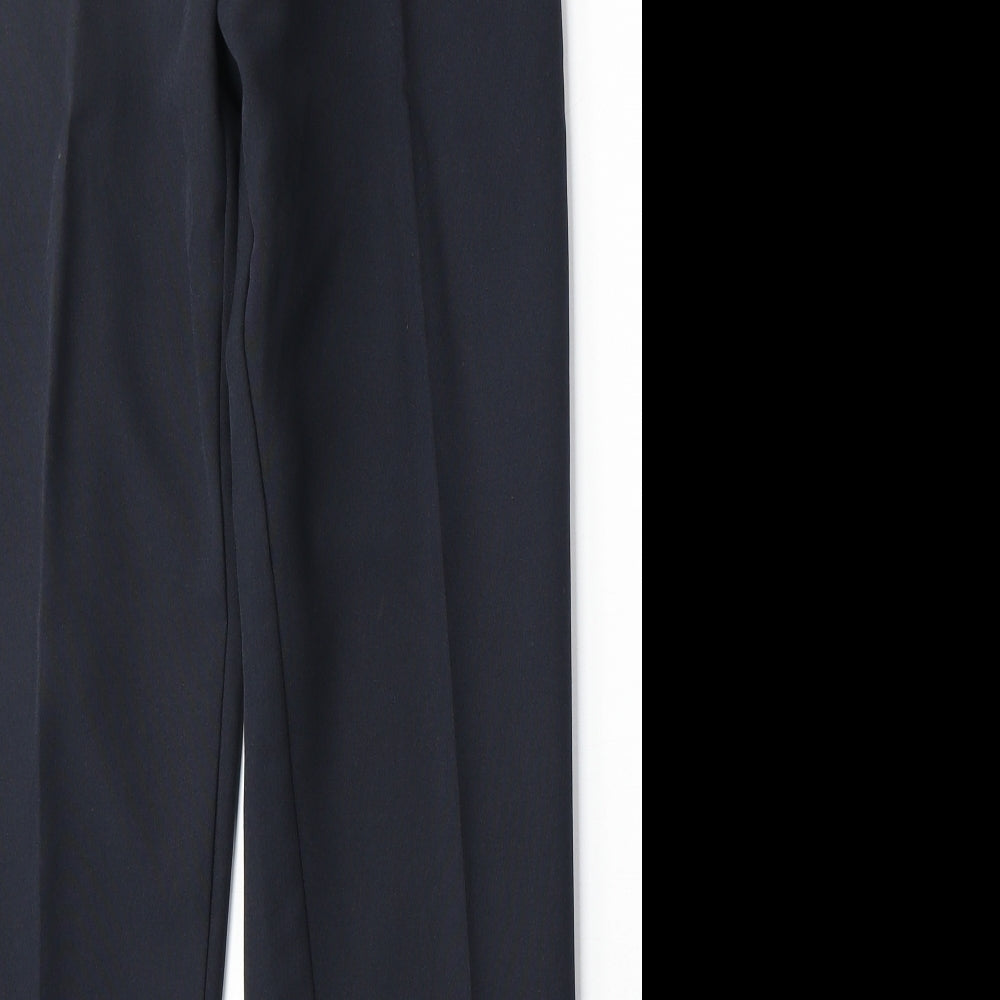 Preworn Womens Blue Polyester Trousers Size S Regular