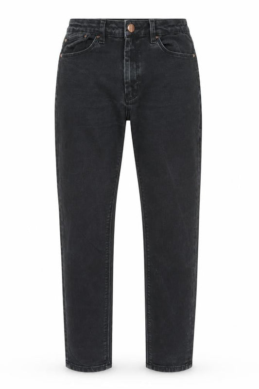 ASOS Womens Black Cotton Straight Jeans Size 30 in Regular Zip
