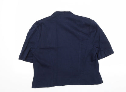 Tessara Womens Blue Jacket Blazer Size 12