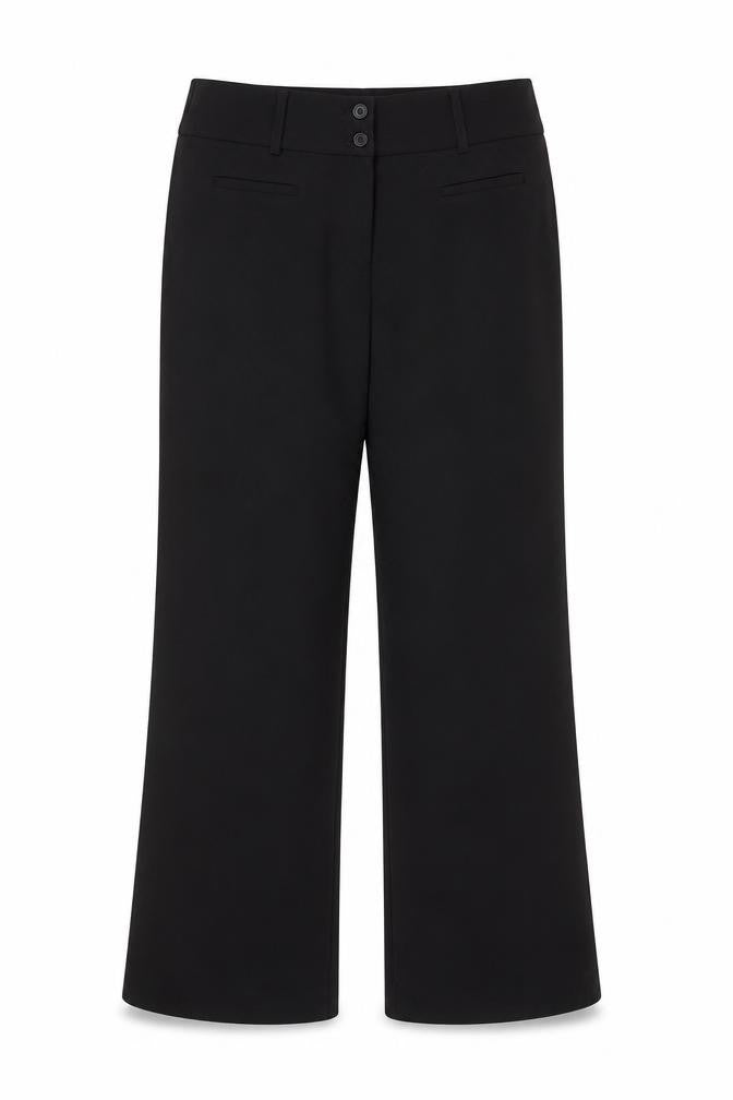 Avenue Womens Black Polyester Trousers Size 10 Regular Zip